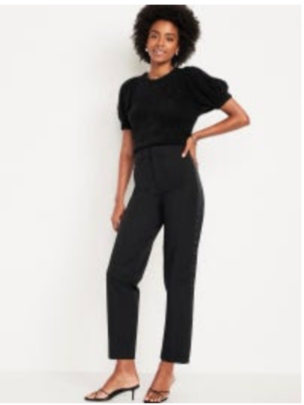 Old Navy Women's Straight-Leg Black PIXIE Pants